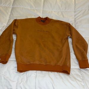 Faux suede men top sz S made by Jevason not pacsun